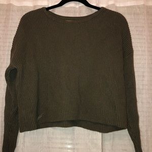 Dark green cropped sweater